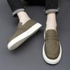 Men's Leather Casual Sneakers All-match Fashion Breathable Hand-stitched Leather Shoes