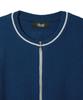 Nodu Varsity Two-Way Zip-Up Knit [Blue]