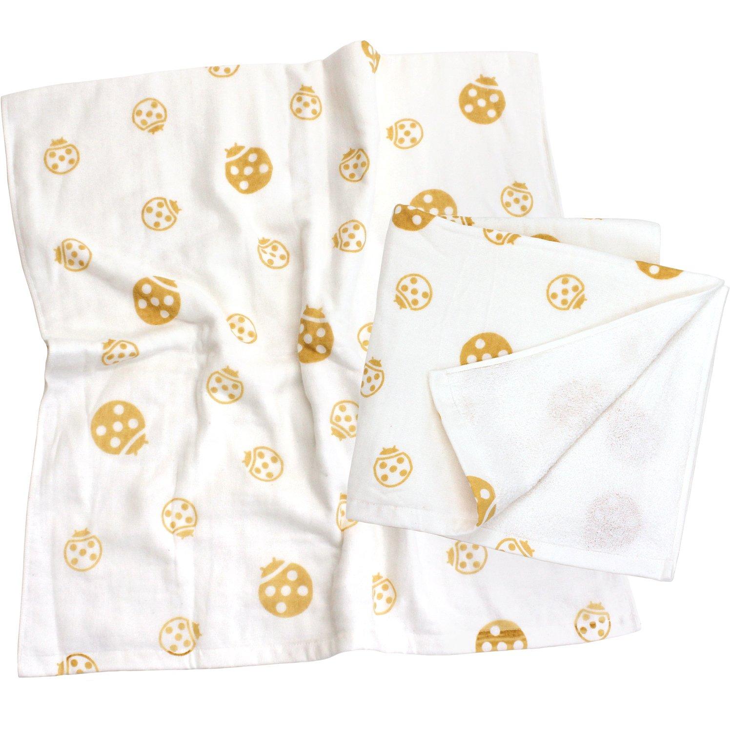 

hiorie Bath Petit Pattern Gauze Set of Ladybug Senshu Towel (Hiorie) Japanese-Made Towels, Towels, 2, Design,
