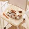Cute Cartoon Faux Cashmere Office Seat Cushion - Plush, Cold-Proof, and Soft for Long-Term Sitting