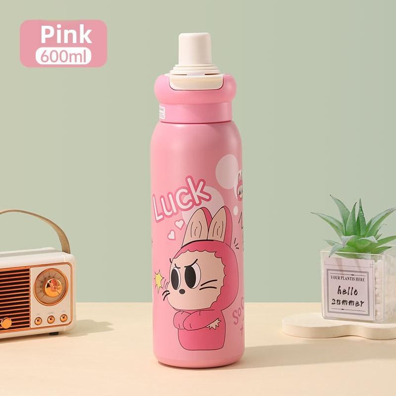 Thermos Bottle Minimalist With Portable Handle For School And Commuting