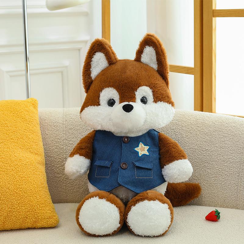 Forest Run Plüschtier Douyin Gleiche Wolfspuppe Husky Puppe Kissenpuppe Geburtstagsgeschenk Husky