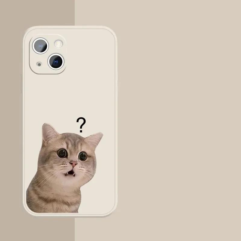 Cute Animal Dog Cat Couple Phone Case For iPhone 16 13 15 12 11 14 Pro Max Mini XS X 8 7 Plus 16E SE Shockproof Cover Fundas