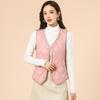 Women's Fabric Warm Vests Ultra Light Down Vest Women Two Ways Waistcoat Portable Warm Sleeveless Winter Liner