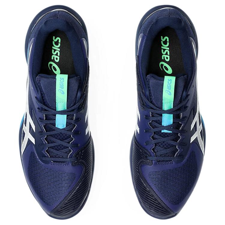 New Asics Solution Speed FF 3 Cushioning, Slip Resistant, And Abrasion Resistant Low Top Tennis Shoes Men's Blue White 1041A438-400