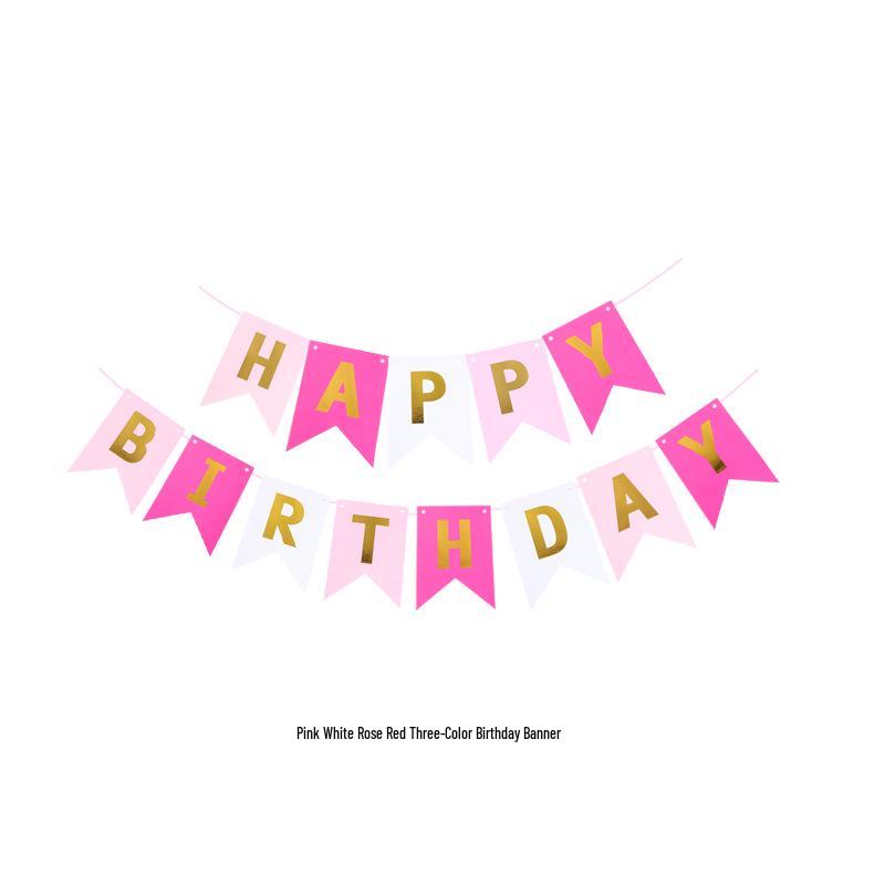 Birthday & Holiday Fishtail Bunting Banner for Parties