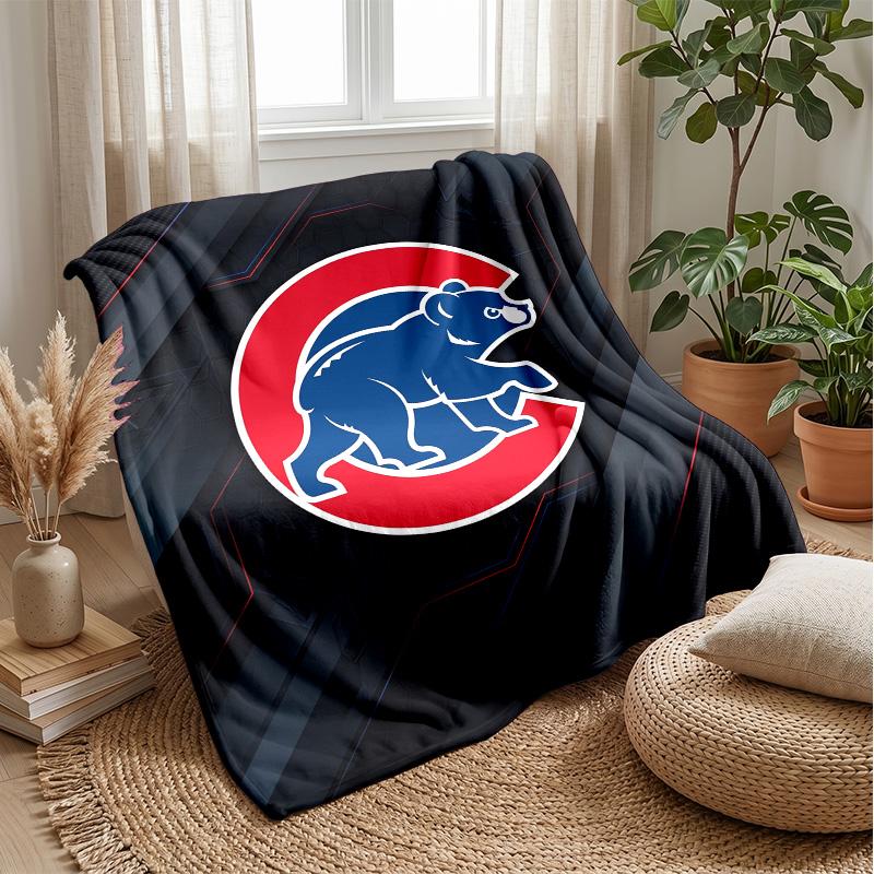 Chicago Cubs Flannel Fleece Blanket Cozy Warm Throw Blanket For Couch Bed Travel All Season Use