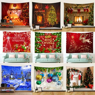 Weihnachts-Wandteppich, festliche Dekoration, Zuhause, Wohnzimmer, Schlafzimmer, Hintergrund, Gartenposter für draußen, großes Wandbehang-Strandtuch