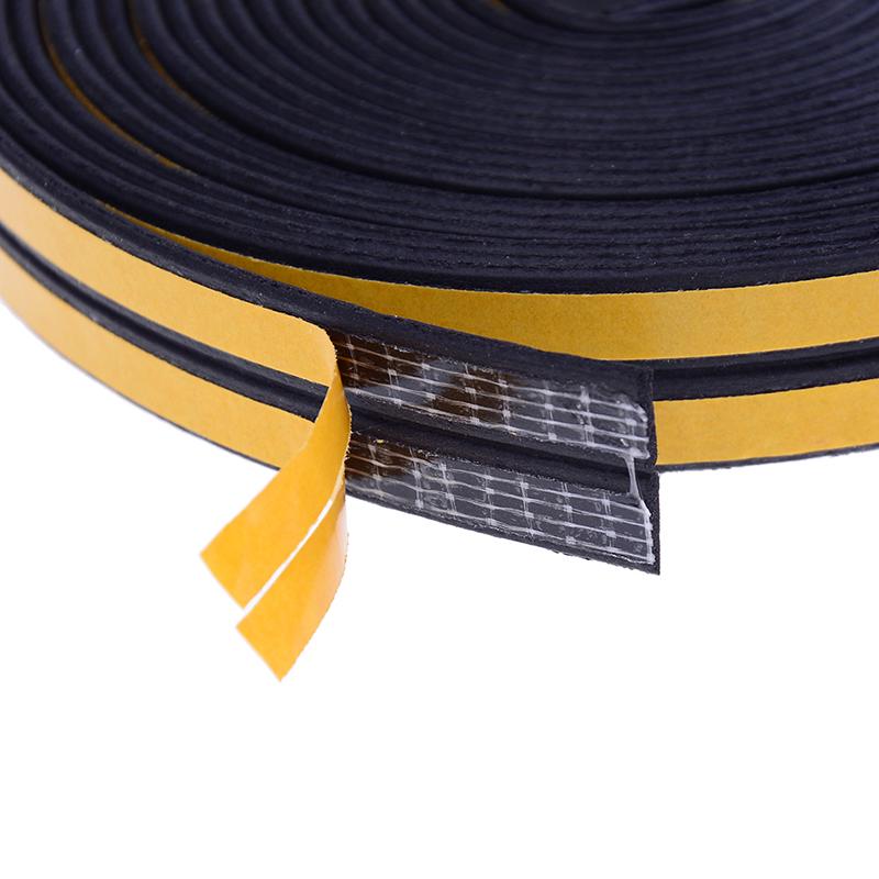 Rouleau de bande d'étanchéité en caoutchouc auto-adhésive pour porte et fenêtre, 10 m