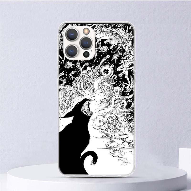 Witch And Cat Colorful Cute Soft Case For iPhone 16 17 Air 16E 15 Plus 11 12 13 Mini 14 Pro Max Phone Cover Apple 7 8 SE Coque F
