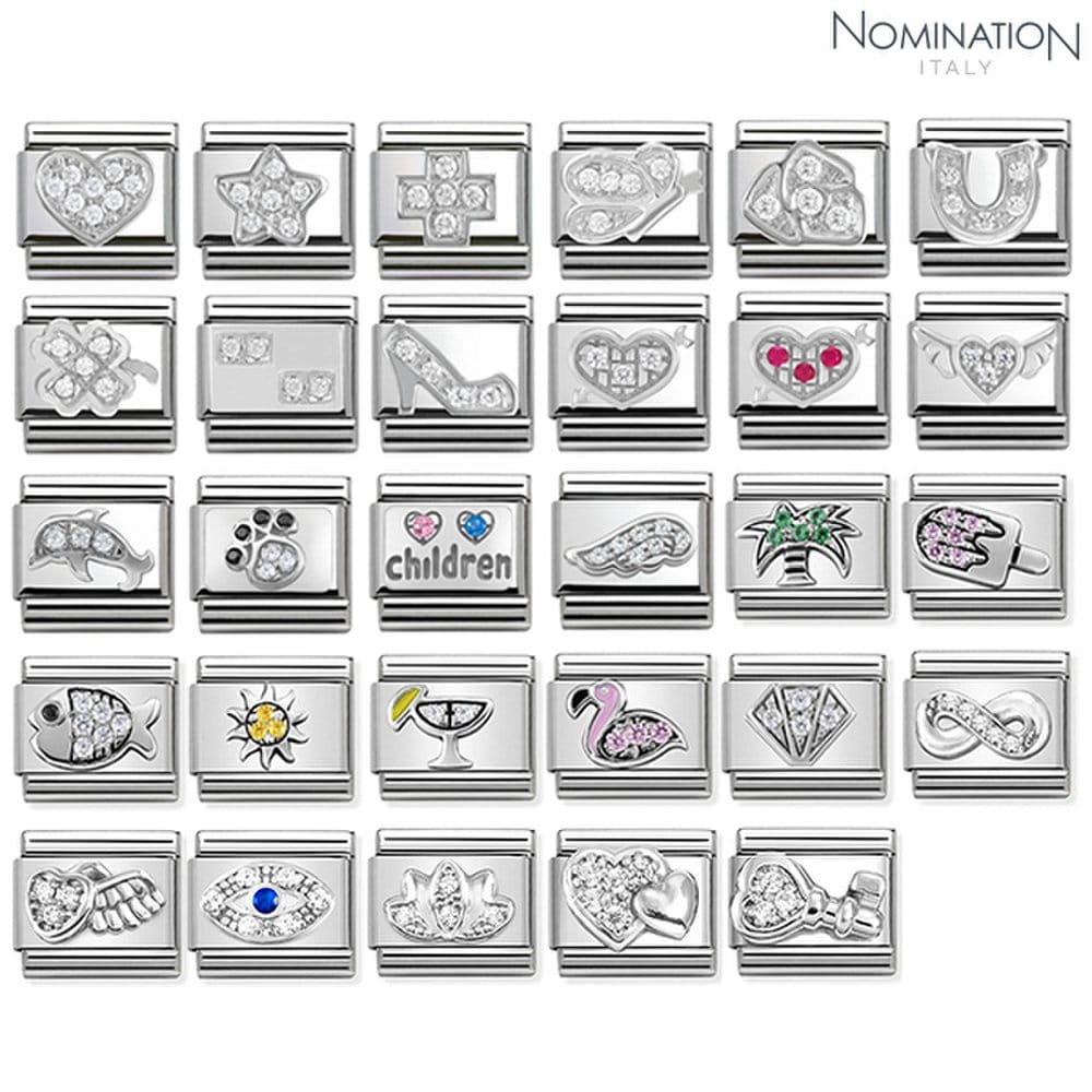 Composable Classic Symbols Cubic Silver Link 330304 (Choose 1) Men's and Women's Couple Friendship Bracelet Brand Gift