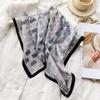 Headscarf Silk Scarf Herringbone Retro Velvet Imitation Shawl Scarf Thin Green English Letter Pattern Small Square Scarf Square Scarf