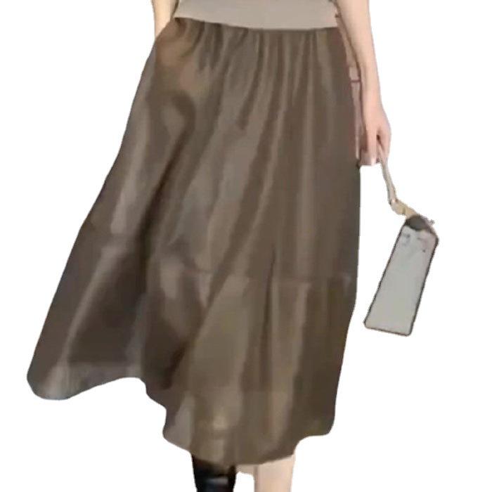Summer 2025 Elegant Midi Skirt & Top Set for Women - Slimming, Professional Two-Piece Ensemble