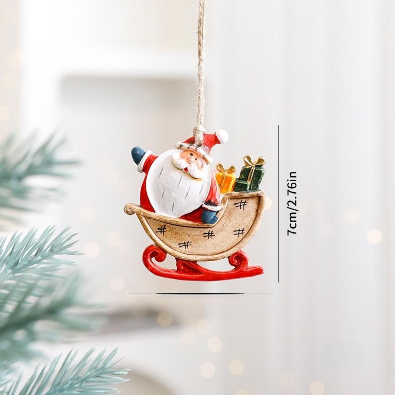 Julhjort Harts Träprydnad För Högtidsdekoration Med Tecknad Stil Och Festliga Teman