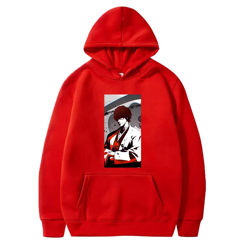 

Harajuku Anime Manga BLEACH Kurosaki Ichigo Graphic Printed Hooded Men Women Classic Hoodies Oversized Pullover Male Sweatshirt XS красный