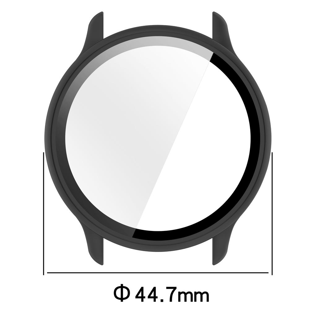 Für Garmin Vivoactive 6 Hart-PC-Hülle Rundum-Uhrenabdeckung mit gehärteter Glasfolie