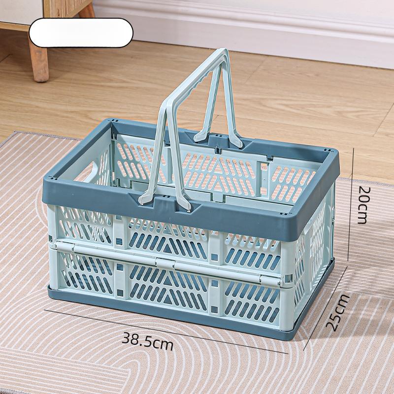 Foldable Storage Basket, Shopping Cart, Utility Crate, Large Capacity Organizer for Groceries, Picnic, Supermarket