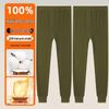 2025 Autumn/Winter Men's Cotton Antibacterial Base Layer Trousers - Mid-Aged Plus Size Warm Pants