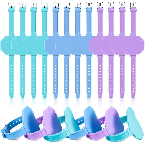 Geyee 9 шт. Силиконовый браслет-блокнот для записей Носимый блокнот для медсестры в форме часов Многоразовый стираемый список дел Силиконовый браслет для ветеринара Подарок медсестре, 9