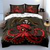 "Pirate Octopus Themed Party Set" kid's and adults' bedroom decor, Exquisite three-piece bedding set gift