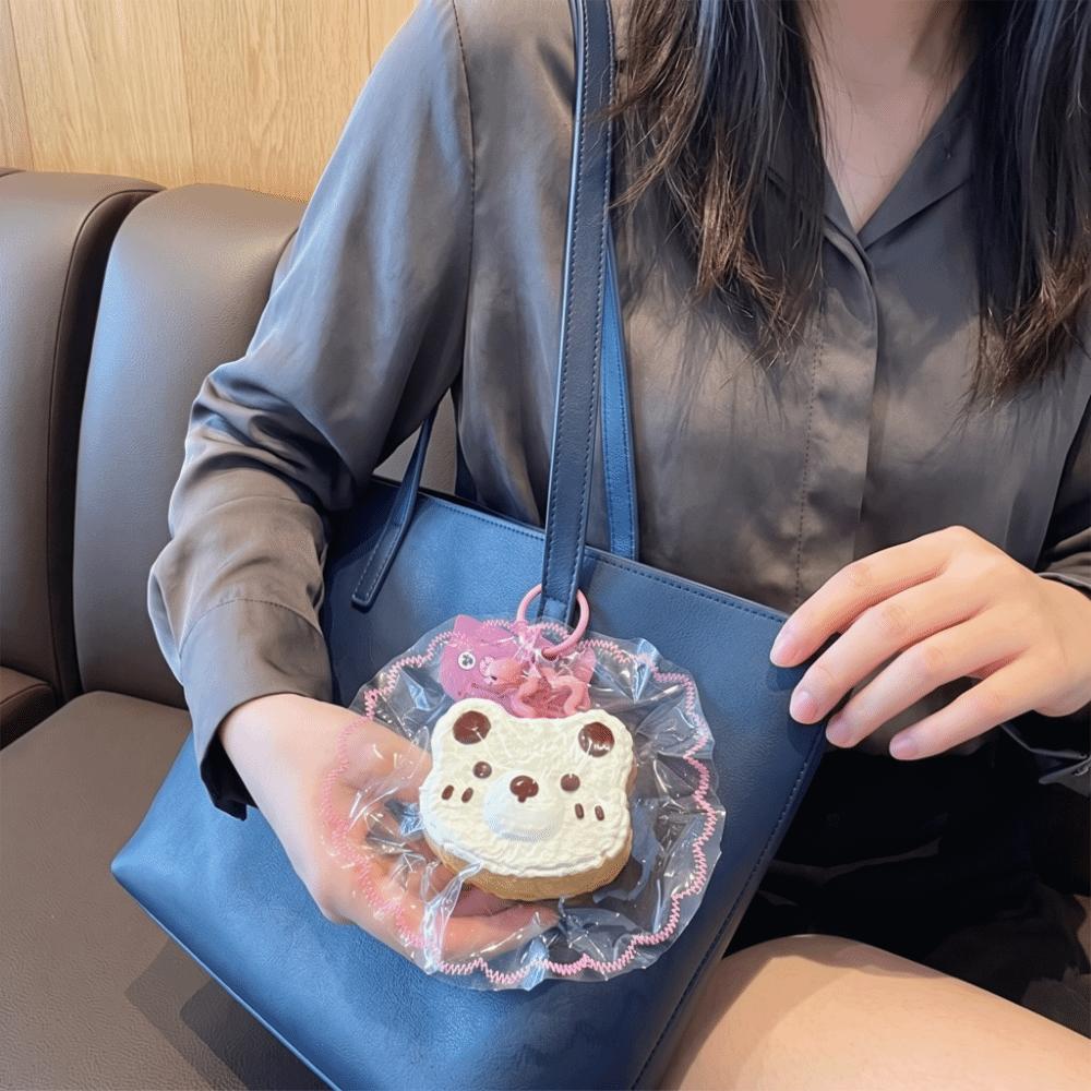 Slow Rebound Squeeze Doll Pendant Little Bear Toast Squishy Toy Keychain Bag Decoration