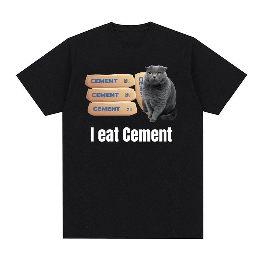 2026 Summer Cotton Printed TShirt Funny CeUnisext Cat Meme Graphic Tee Unisex WoUnisex Hip Hop Rap Streetwear Breathable Comfort Top