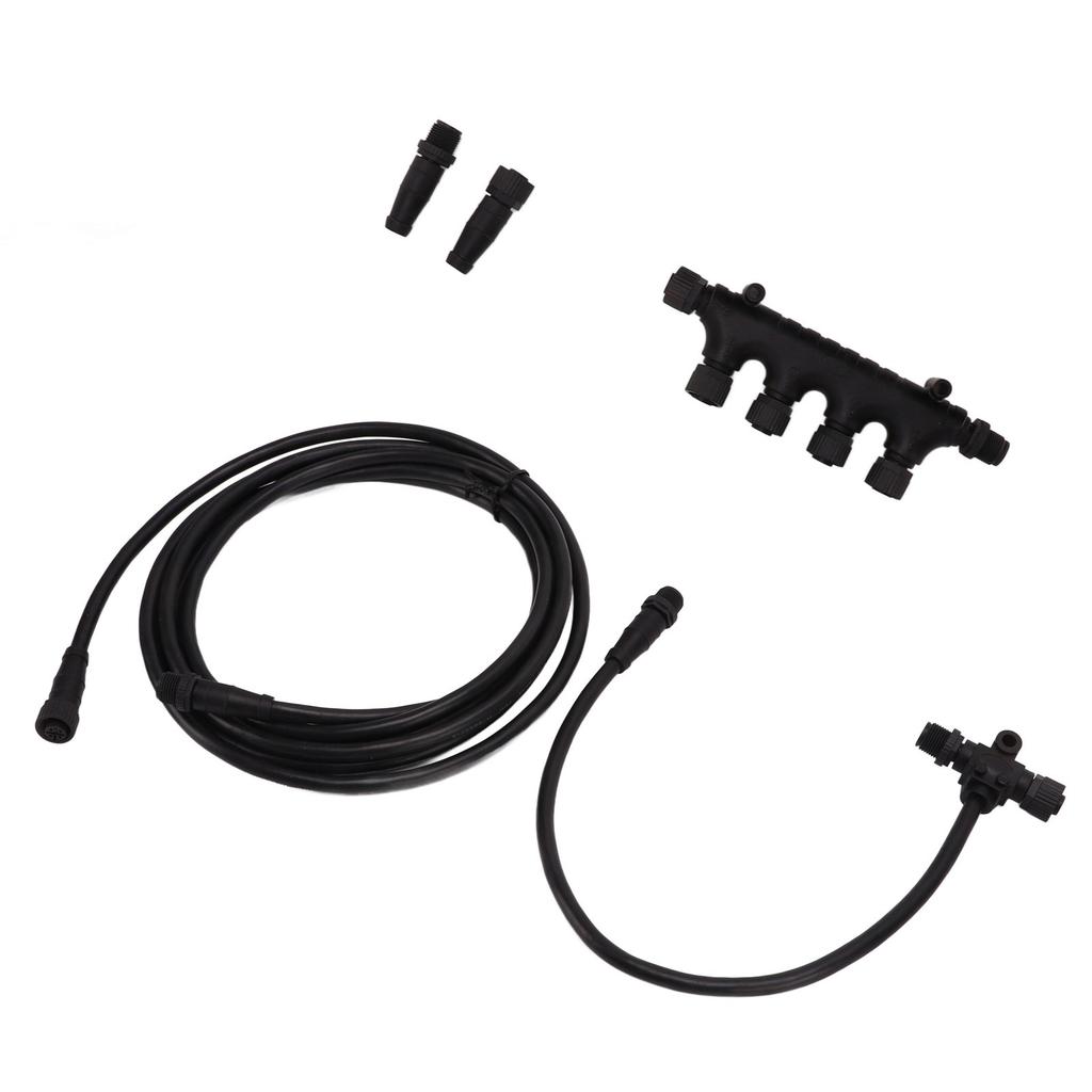 for NMEA 2000 Backbone Drop Cables Multiport Tee Terminators Kit 5Pin M12 Thread IP67 Waterproof for Lowrance Networks