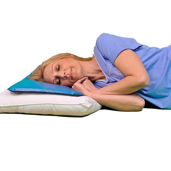1pc Summer Ice Cold Pillow Massager Therapy Insert Pillow Chillow Sleeping Aid Muscle Neck Cooling PVC Pad Pillow Mat Gel R U9Y2
