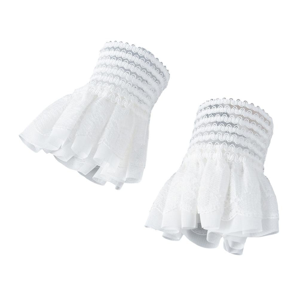 False Lace Brim Sleeves Detachable Autumn Winter Sweater Decorative Sleeves Lace Brim Pearls Lace Wrist Cuffs