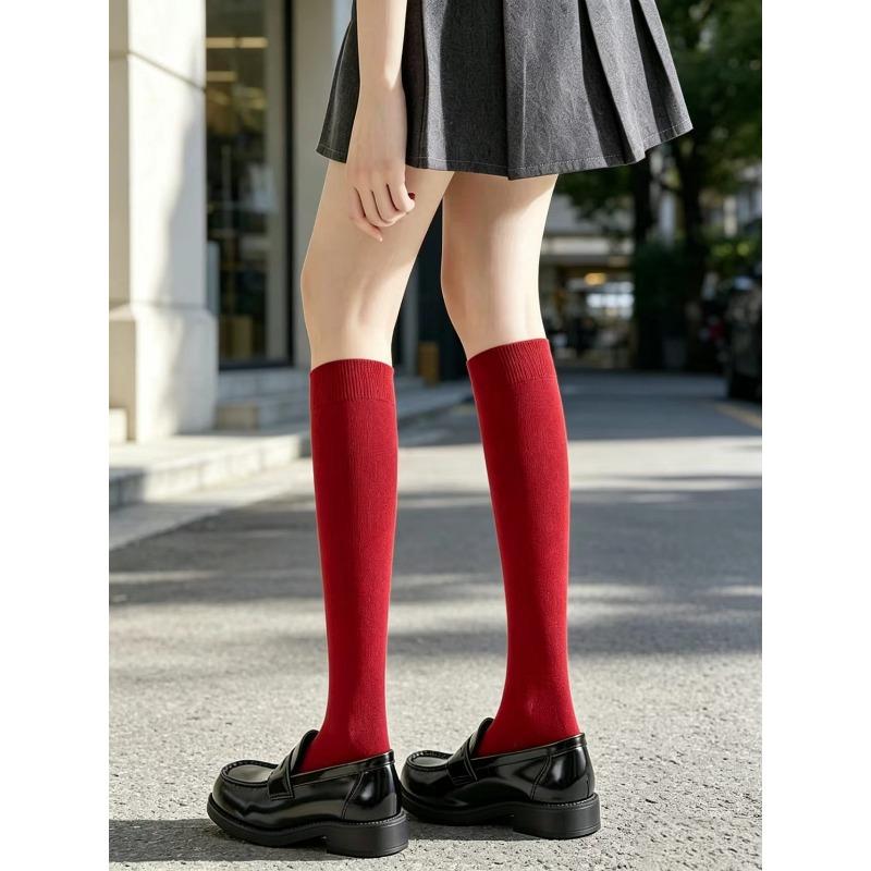 

Short-sleeved Cotton Thin Summer-autumn Compression Slimming Stockings for Women. Black Long Stockings That Make Legs Look Slimmer in Summer. 1 pair бордовий