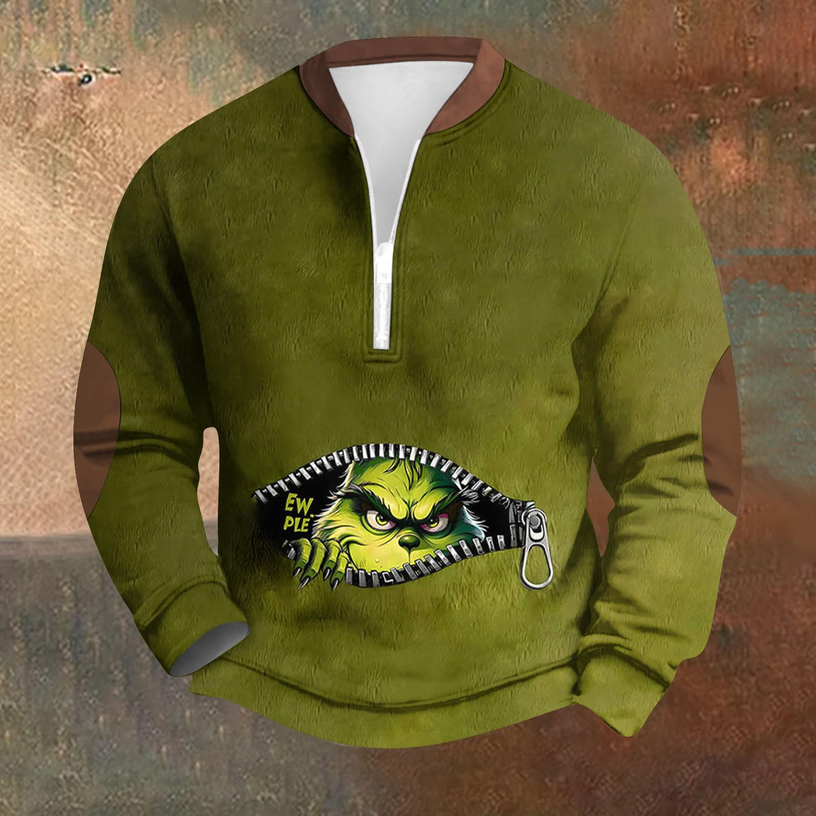 

Мужская повседневная толстовка в стиле ретро с градиентным принтом M светло-зеленый