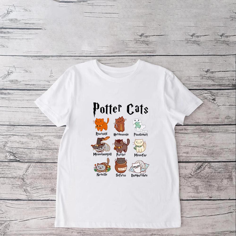 

Potter Cats Funny Cats TShirt Birthday Gift Shirt Cute Cats Shirt Animal Lover Shirt Gift For Cat Owner Gift For Birthday Tee S