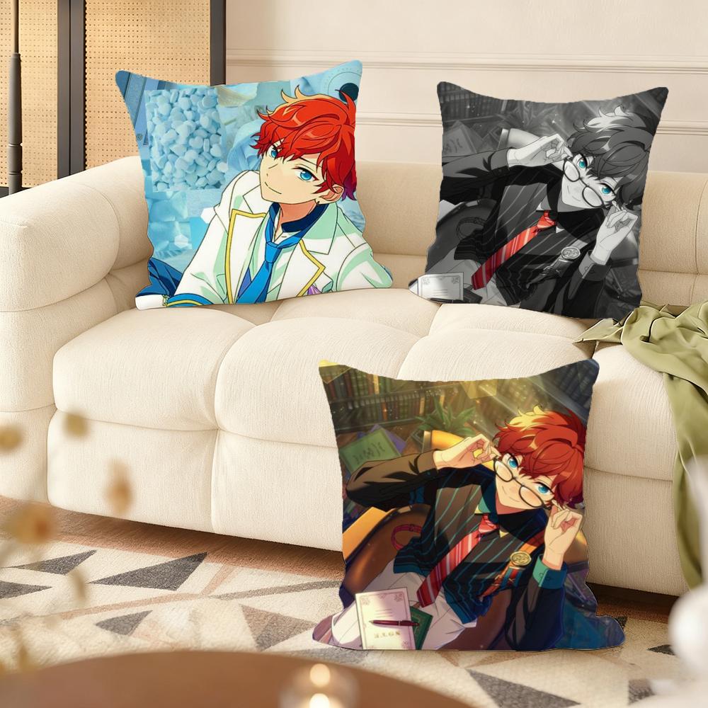 Cartoon E-Ensemble Stars Cushion Cover Soft Short Plush Pillow Cover Smooth Cozy Texture Aesthetic Cushion Case Home Decor
