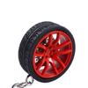 Simulation Tire Car Wheel Keychain Zinc Zinc Alloy Wheel Rim Rubber Tire Keyring   Ornament