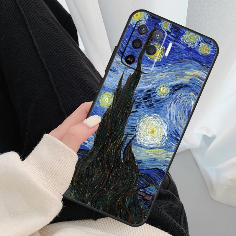 

Van Gogh Starry Sky Case For Oppo A96 A76 A16 A60 A98 A58 A78 A18 A38 A80 A40 A77 A57 A17 A74 A54 A94 A15 A5 Pro OPPO A16