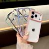 Luxury Laser Gradient Clear Case for IPhone 14 13 12 15 16 17 Pro Max 16 Plus Air Transparent Shockproof Bumper Protective Cover