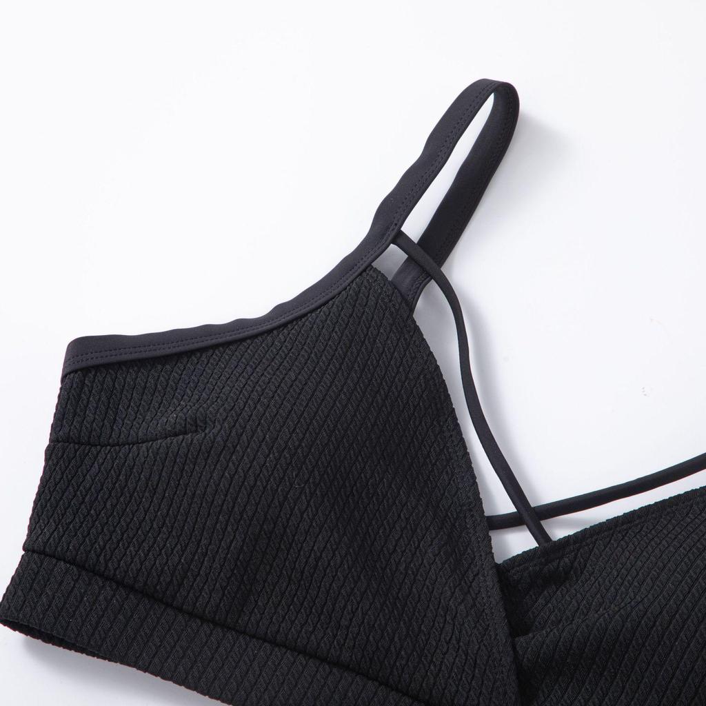 Übergröße High Waist Spaghettiträger Einfarbig Bikini Badeanzug - P005