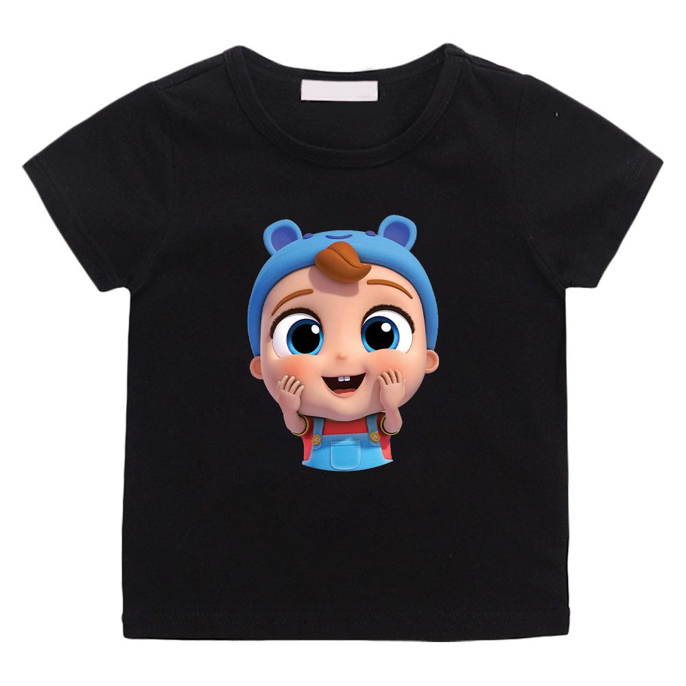Koszulka Mały Aniołek Urocze Koszulki dla Dziewczynek Dziecięce Bawełniane Topy Piosenki z Rymowankami Bajkowy T-shirt Letnie Koszulki z Krótkim Rękawem