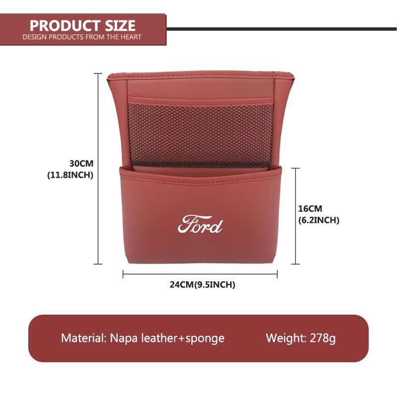 AKP1 For Ford Car Seat Storage Bag Large Capacity Pocket Hanging Organizer Fiesta Ranger Mondeo Escape Ecosport Fusion Explorer