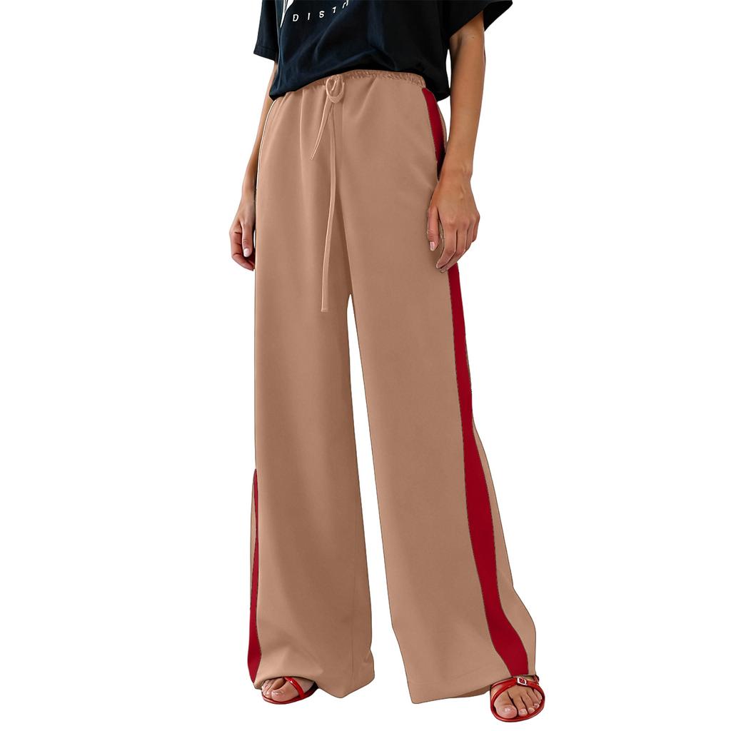 Damen Weite Hosen, Sommer Lässige Fließende Weite Hosen.