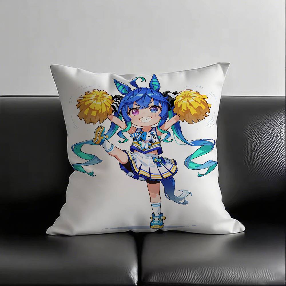 1pc Anime TWIN TURBO Kawaii Pillow Case Fashion Square Pillowcase Bedroom Sofa Room Ins Decoration Leisure