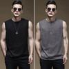 Chaleco para Hombre sin Mangas Cuello Redondo Secado Rápido Tops Deportivos Tirantes Anchos Color Sólido Camisetas sin Mangas Casual Uso Diario