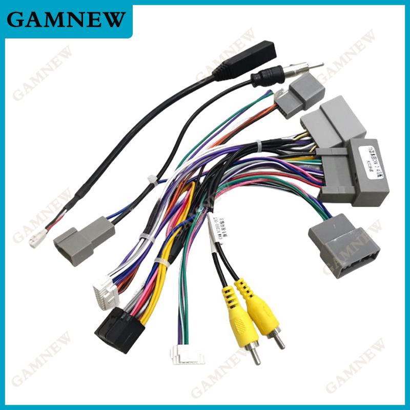 

Gamnew Car 16pin Audio Wiring Harness With Canbus BOX For Honda CRV 2.4L Stereo Installation Wire Adapter Only Cable