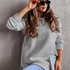 Solid Color Casual Hooded Sweatshirt