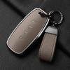 yxkpz10 4 Button Aluminum Alloy Goatskin Car Key Case Cover For Nissan X-trail T33 Qashqai J12 Teana 2022 2023 Car keychain Accessories