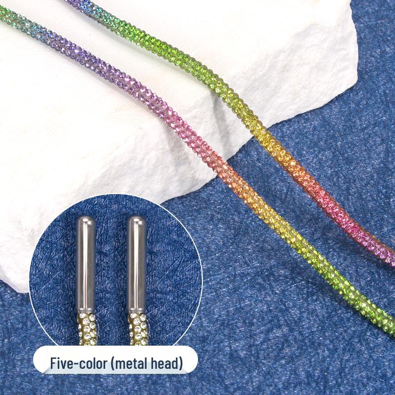 

Модные белые шнурки со стразами для обуви, шляп и одежды 60 cm