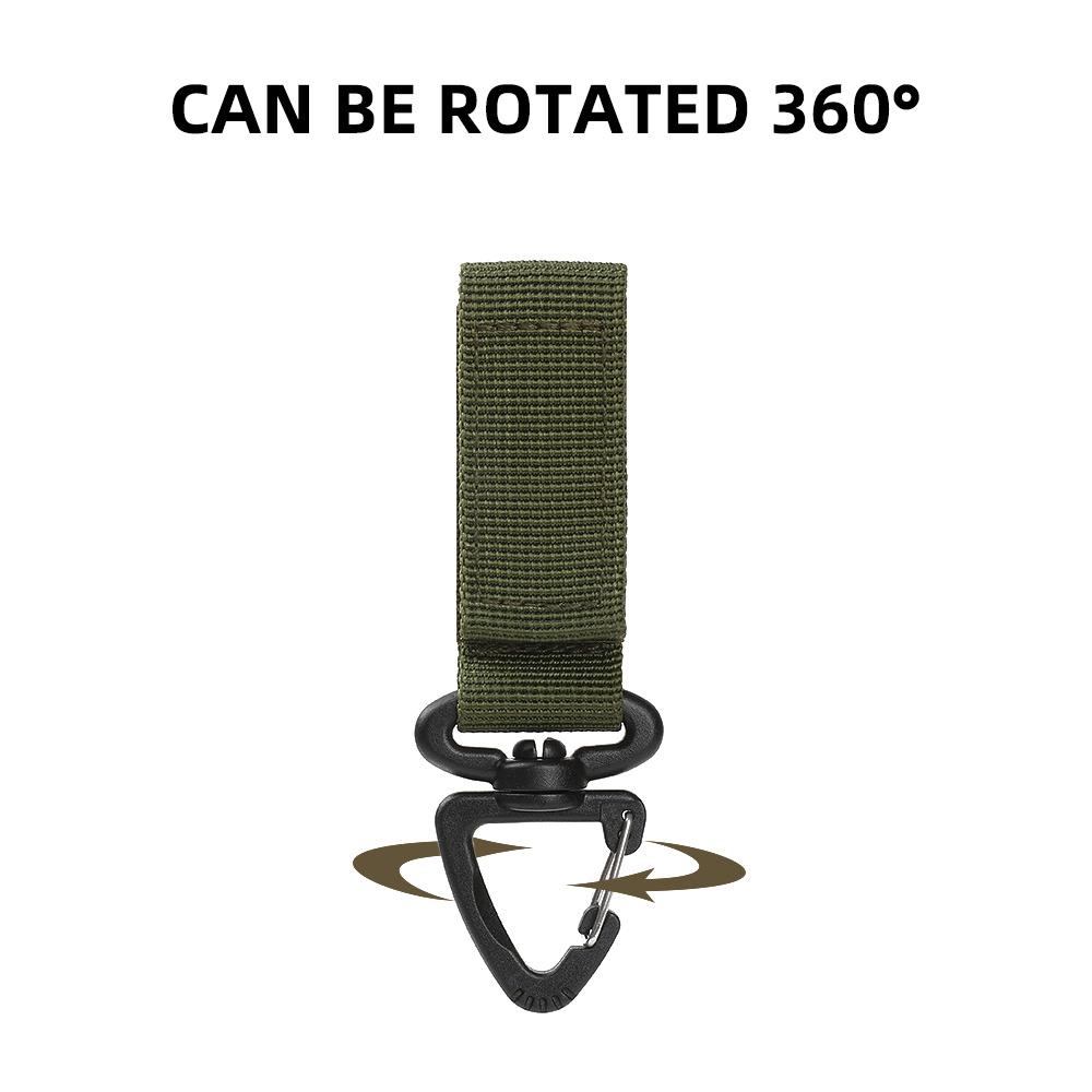 Outdoor Nylon Molle Tactical Backpack Carabiner Key Hook Webbing Buckle System Belt Buckle Hanging Camping Climbing Accessories