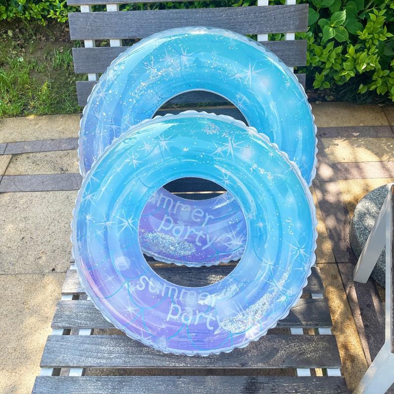 Thickened Retro Stripe Swim Ring for 3-6 Year Olds - Armpit Inflatable Float Lifebuoy