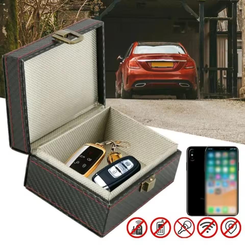 Faraday Bag for Car Keys Signal Blocker Key Fob Protector Anti Theft RFID Shield Pouch for Keyless Entry Vehicle Security