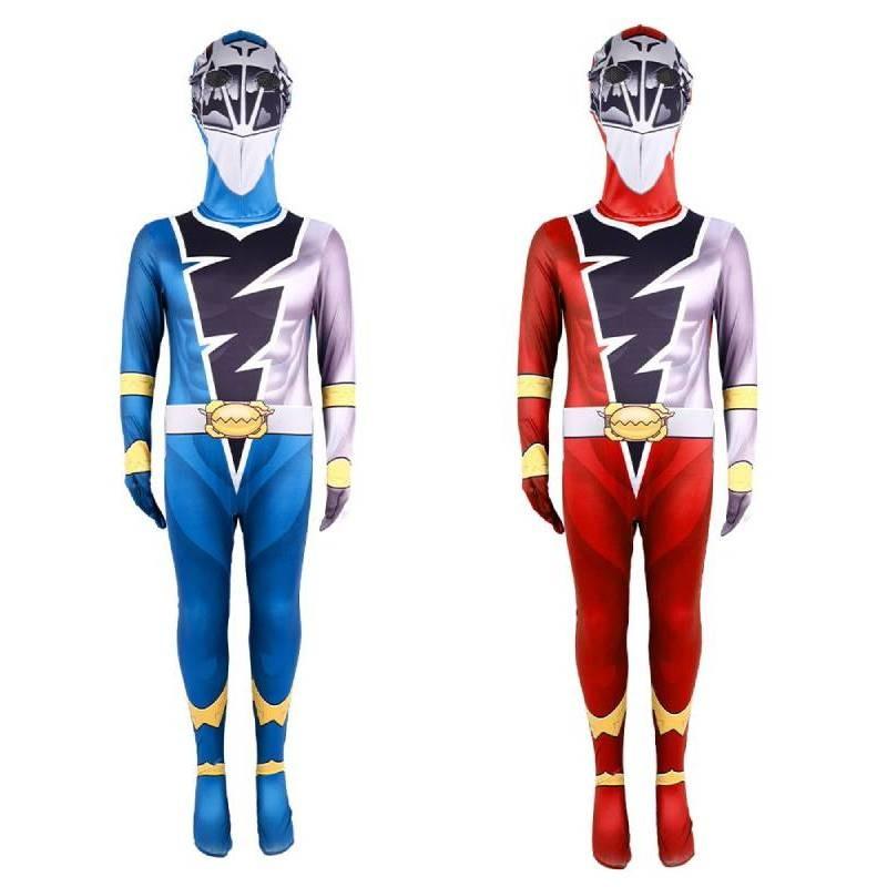Power Morphin Mighty Rangers Costume Cosplay Dress Party Superhero Jumpsuit